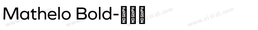 Mathelo Bold字体转换